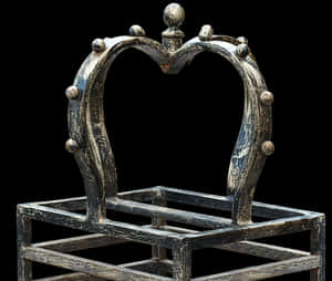 Antique Metal Crown Design PNG image with transparent background