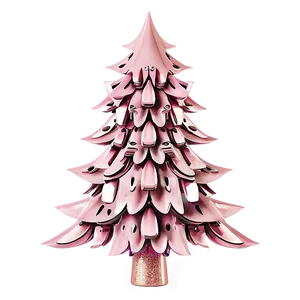 Antique Pink Christmas Tree Png 06122024 PNG Image