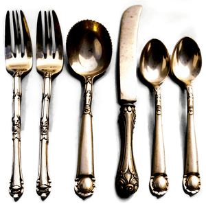 Antique Silverware Utensils PNG 06212024 PNG