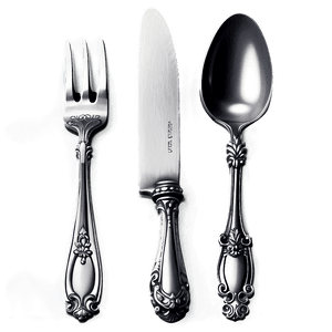 Antique Silverware Utensils PNG byq93 PNG