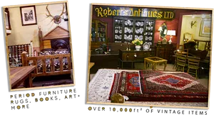 Antique Store Showcase Vintage Collection PNG Image