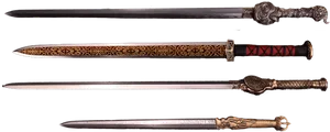 Antique Sword Collection PNG Image