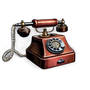 Antique Telephone Illustration Png Bff37 PNG Image