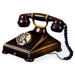 Antique Telephone Illustration Png Stf PNG Image