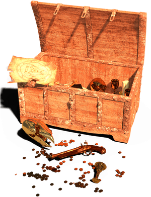 Treasure Chest Chest Treasure - Kincsesláda Png, Transparent Png PNG image with transparent background