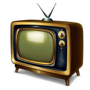 Antique TV Illustration PNG 05252024 PNG image with transparent background