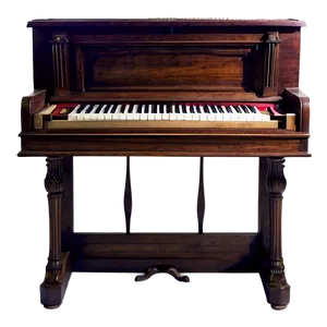 Antique Upright Piano Design Png 11 PNG Image