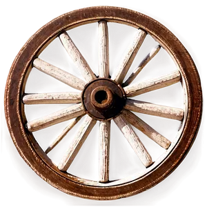 Antique Wagon Wheel Illustration Png 06132024 PNG Image