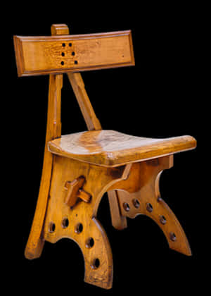 Antique Wooden Chair Isolated PNG with transparent background