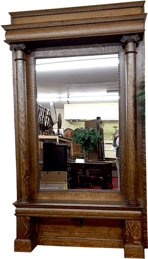 Antique Mirror With Pillars, HD Png Download PNG with transparent background