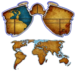 Antique World Map Png Mac PNG Image