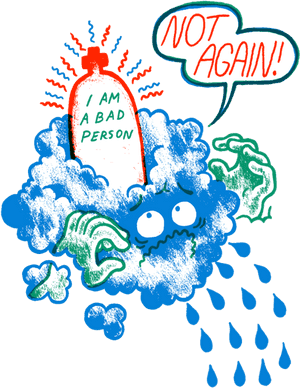 Anxiety Explosion Illustration PNG