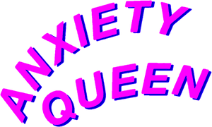 Anxiety Queen Text Illustration PNG