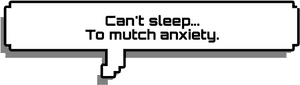 Anxiety Sleeplessness Quote Bubble PNG
