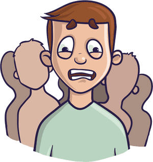 Anxious Cartoon Character PNG