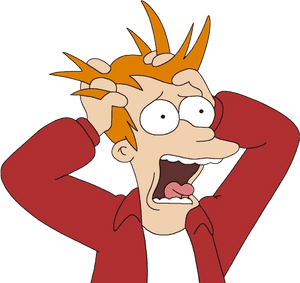 Anxious Cartoon Character Panic PNG