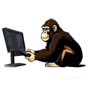 Ape Gamer Playing Png Yrc PNG Image