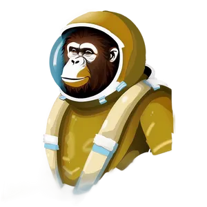 Ape In Space Suit Explorer Png Qjf PNG Image