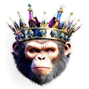 Ape King Crowned Png Tyw PNG Image