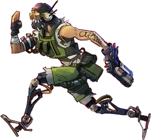 Apex Legends Octane Action Pose PNG Image