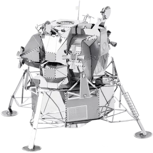 Apollo Lunar Module Blackand White PNG Image