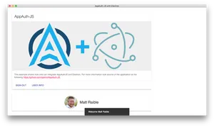 App Auth J Sand Electron Integration Screenshot PNG Image