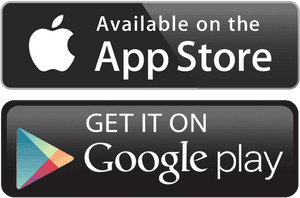 App Store Google Play Badges PNG image with transparent background