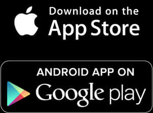 App Store Google Play Badges PNG with transparent background