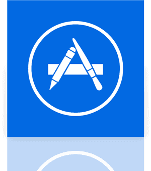 App Store Icon Blue Background PNG image with transparent background
