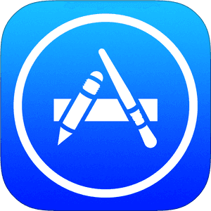 App Store Icon Blue Background PNG image with transparent background