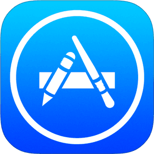 App Store Icon Blue Background PNG image with transparent background
