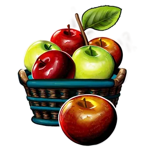 Apple Basket Png Tki PNG Image