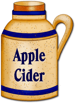 Apple Cider Jug Illustration PNG image with transparent background