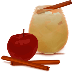 Apple Cinnamon Cider Illustration PNG image with transparent background