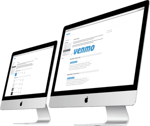 Apple Devices Displaying Venmo Website PNG image with transparent background