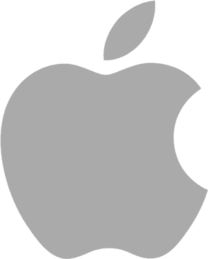 Apple Logo Blue Background PNG image with transparent background