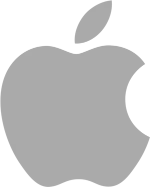 Apple Logo Blue Background PNG Image