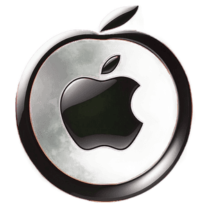 Apple Logo in Circle PNG kdf PNG image with transparent background