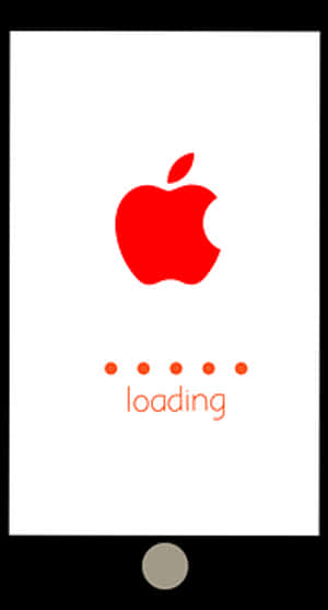 Apple Logo Loading Screeni Phone PNG with transparent background