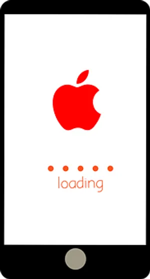 Apple Logo Loading Screeni Phone PNG Image