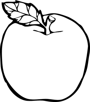 Apple Logo Silhouette PNG image with transparent background