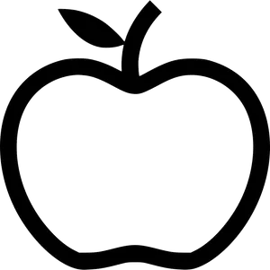 Apple Logo Silhouette PNG Image