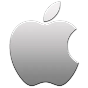 Apple Logo Silver PNG Image