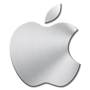 Apple Logo Silver PNG Image