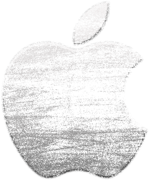 Apple Logo Textured Design PNG image with transparent background