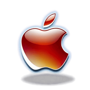 Apple Logo with Shadow Effect PNG 1 PNG with transparent background