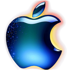 Apple Logo with Sparkles PNG 46 PNG image with transparent background