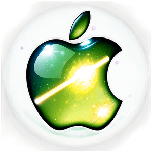 Apple Logo with Sparkles PNG jff92 PNG image with transparent background