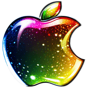 Apple Logo with Sparkles PNG tmu76 PNG image with transparent background