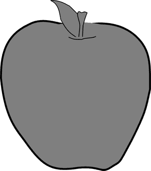 Apple Outline Graphic PNG image with transparent background